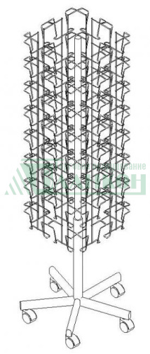 Напольная вращающаяся стойка-буклетница для открыток и буклетов A5/A6 купить в магазине торгового оборудования в Петербурге