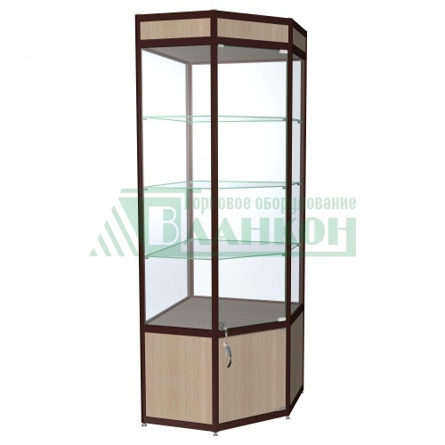 Витрина угловая Практик-11 из алюминиевого профиля купить в магазине торгового оборудования в Петербурге