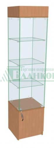 Витрина Эстет-01 с подсветкой и тремя дверцами из стекла купить в магазине торгового оборудования в Петербурге