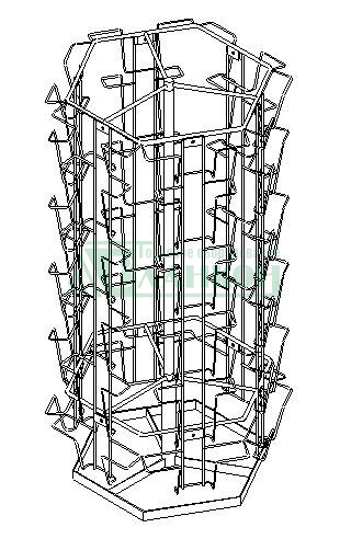 Настольная вращающаяся стойка-буклетница для открыток и буклетов A5/A6 купить в магазине торгового оборудования в Петербурге