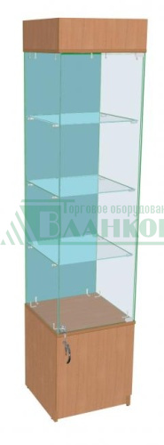 Витрина Эстет-02 с подсветкой и полками из стекла, двухдверная купить в магазине торгового оборудования в Петербурге