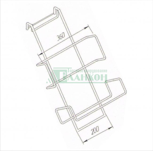 Полка под пылесос на штангу 40х20 купить в магазине торгового оборудования в Петербурге