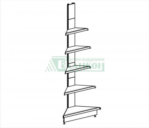 Секция угловая внешняя купить в магазине торгового оборудования в Петербурге