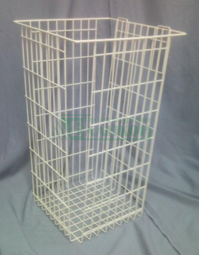 Корзина для распродаж 350х350х600 компактная сетчатая металлическая купить в магазине торгового оборудования в Петербурге
