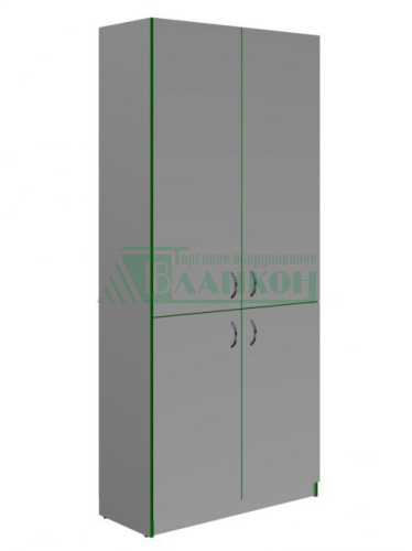Стеллаж торговый закрытый СТ-4 с металлическим каркасом и полками купить в магазине торгового оборудования в Петербурге