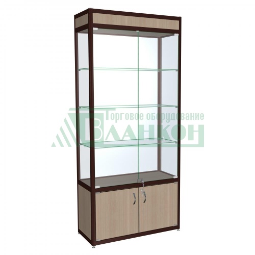 Витрина из алюминиевого профиля Практик-3 с прочным каркасом купить в магазине торгового оборудования в Петербурге