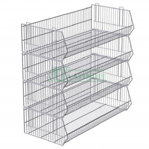 Корзина многоярусная штабелируемая 1200х600х300 для торгового зала купить в магазине торгового оборудования в Петербурге