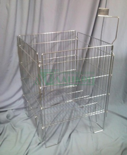 Корзина для распродаж 610х610х850 сетчатая напольная торговая купить в магазине торгового оборудования в Петербурге