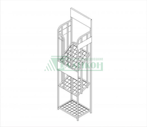 Стойка-накопитель напольная для печатной продукции A4 распространения купить в магазине торгового оборудования в Петербурге