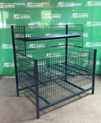 Стол промо сетчатый для распродаж с надстройкой торговый накопитель купить в магазине торгового оборудования в Петербурге